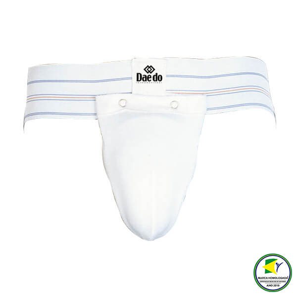 Protetor Genital Coquilha Mascilino Daedo com suporte homologado CBTKD